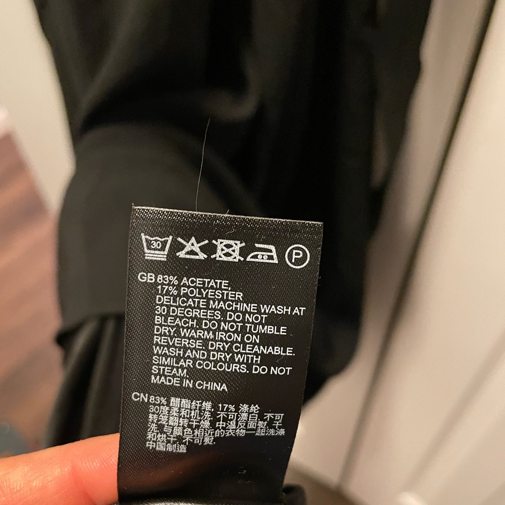Reiss raya strappy asymmetrical midi dress size 2 black - Picture 10 of 14